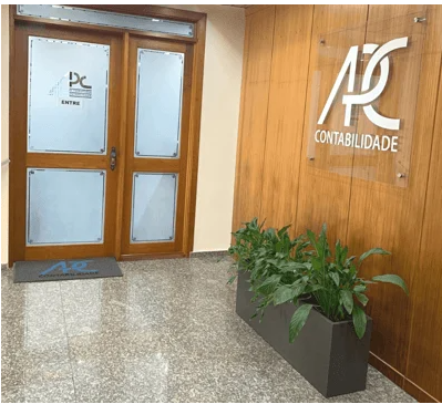 Recepção do escritório APC Contabilidade em Porto Alegre